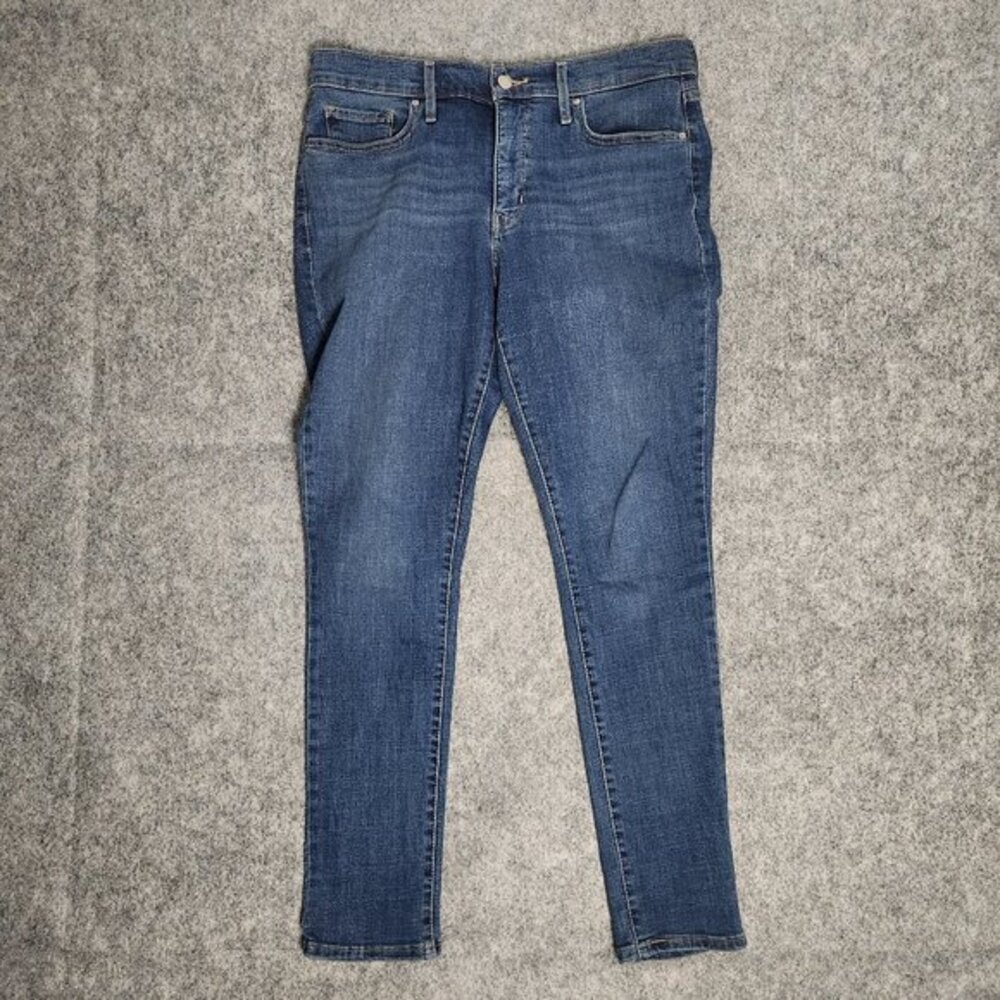 Levis 311 Shaping Skinny Women 32x29 Blue Medium Wash Denim Jeans Capri Mid Rise
